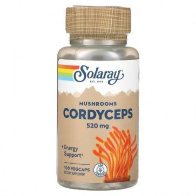 Solaray, Cordyceps Mushrooms, 520 mg, 100 VegCaps Кордицепс / Аптека | V4.Market