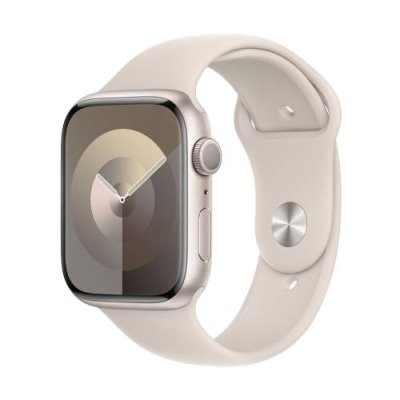 Apple Watch Series 9 45mm (GPS) Starlight Aluminum Case with Starlight Sport Band (M/L) (MR973) Apple Watch Series 9 / Электроника | V4.Market