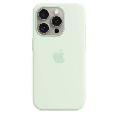 Чехол-накладка Silicone Case with MagSafe для iPhone 15 Pro Max силиконовый (ментоловый) для iPhone 15 Plus/15 Pro Max / Электроника | V4.Market