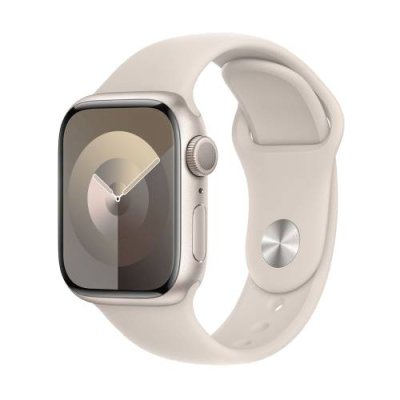 Apple Watch Series 9 41mm (GPS) Starlight Aluminum Case with Starlight Sport Band (M/L) (MR8U3/MR9K3) Apple Watch Series 9 / Электроника | V4.Market